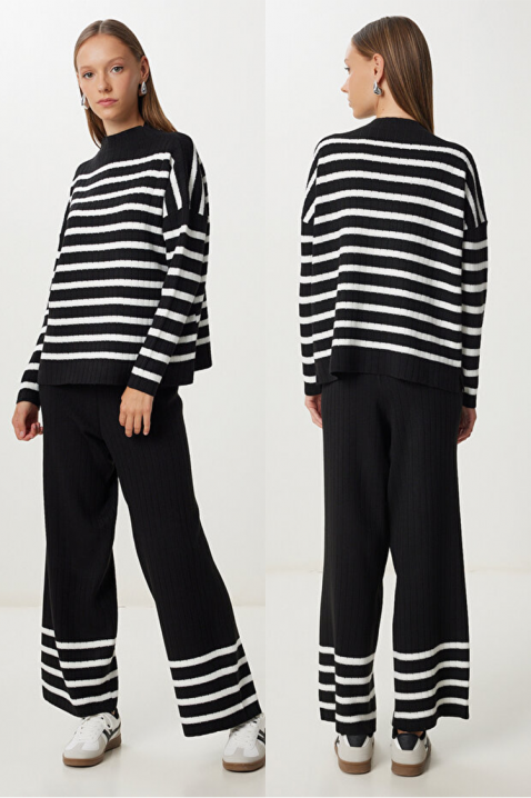 Komplet ARGONZA, Kolor : czarny z białym, IVET.PL - Modna odzież