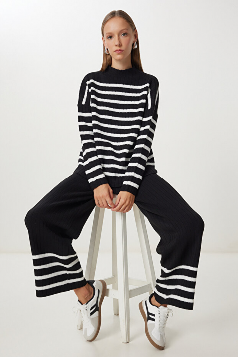 Komplet ARGONZA, Kolor : czarny z białym, IVET.PL - Modna odzież