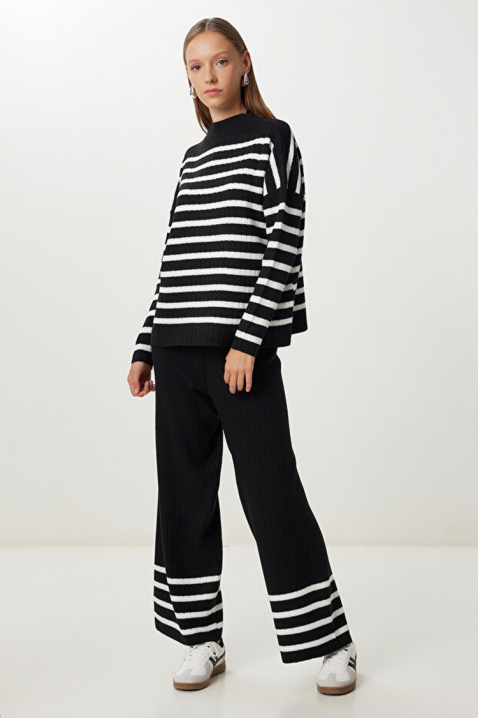 Komplet ARGONZA, Kolor : czarny z białym, IVET.PL - Modna odzież