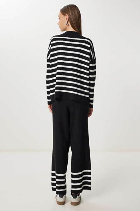 Komplet ARGONZA, Kolor : czarny z białym, IVET.PL - Modna odzież