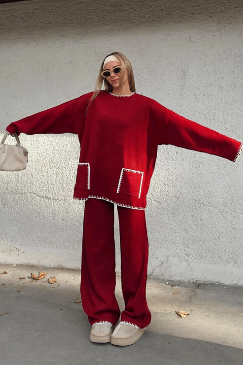 Komplet DAILENZA BORDO, Kolor : bordowy, IVET.PL - Modna odzież