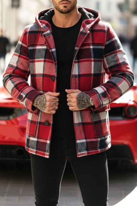 Płaszcz STERFO RED, Kolor : czerwony, IVET.PL - Modna odzież