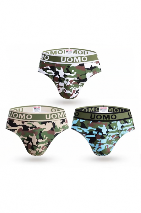 Zestaw trzech sztuk męskich slipów TERINDO, Kolor : wielokolorowy, IVET.PL - Modna odzież