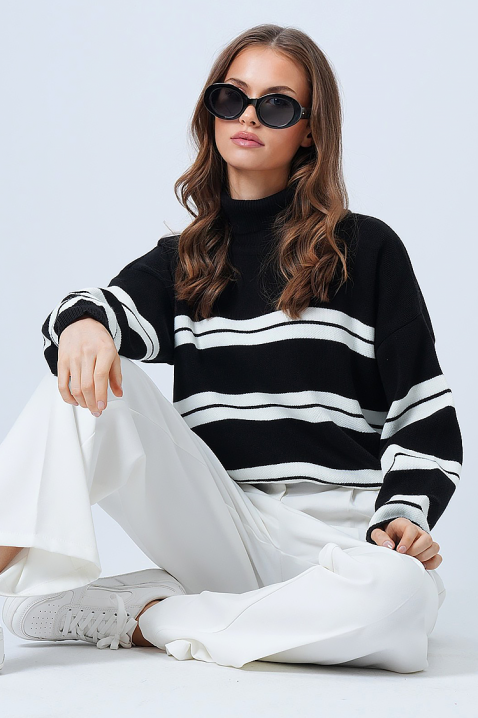 Sweter HIERZA, Kolor : czarny, IVET.PL - Modna odzież