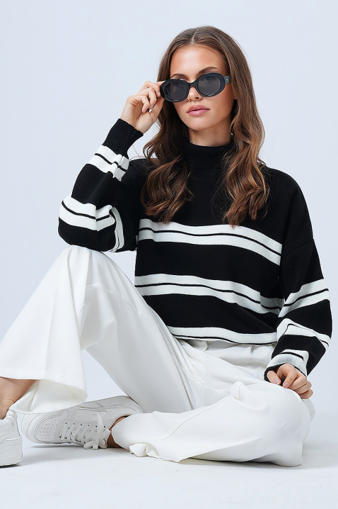 Sweter HIERZA, Kolor : czarny, IVET.PL - Modna odzież