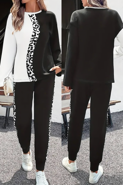 Komplet SEVANTA, Kolor : czarny z białym, IVET.PL - Modna odzież