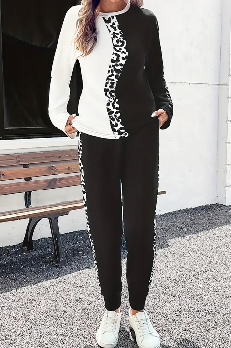 Komplet SEVANTA, Kolor : czarny z białym, IVET.PL - Modna odzież