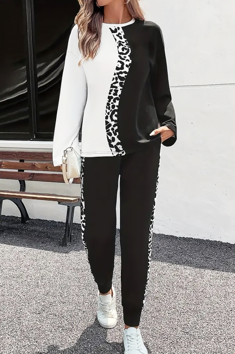 Komplet SEVANTA, Kolor : czarny z białym, IVET.PL - Modna odzież