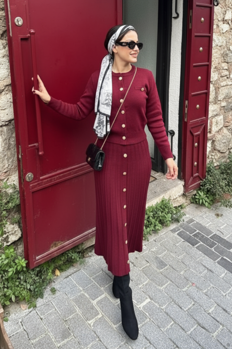 Komplet HELENZA BORDO, Kolor : bordowy, IVET.PL - Modna odzież