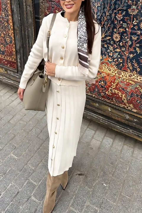 Komplet HELENZA ECRU, Kolor : ecru, IVET.PL - Modna odzież