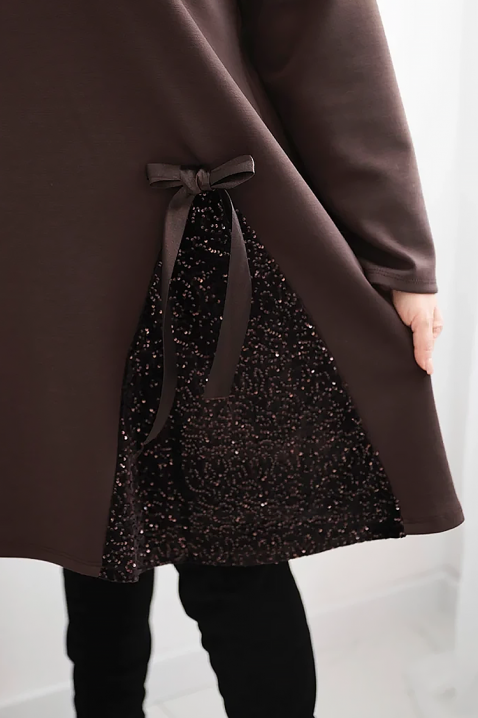 Sukienka ARMIELDA BROWN, Kolor : brązowy, IVET.PL - Modna odzież