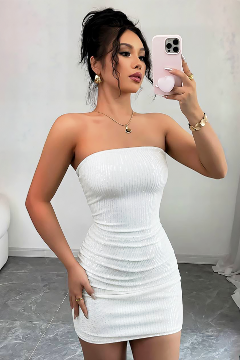 Sukienka JOLINDA WHITE, Kolor : biały, IVET.PL - Modna odzież