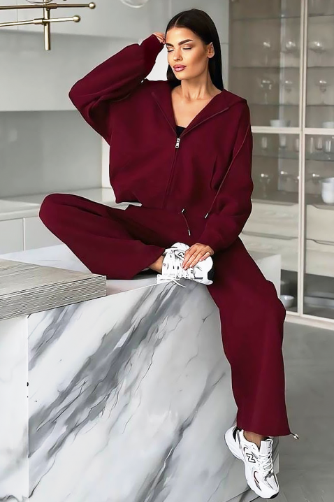 Komplet BOYANSA, Kolor : bordowy, IVET.PL - Modna odzież