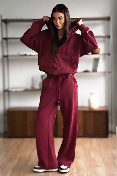 Komplet BOYANSA, Kolor : bordowy, IVET.PL - Modna odzież