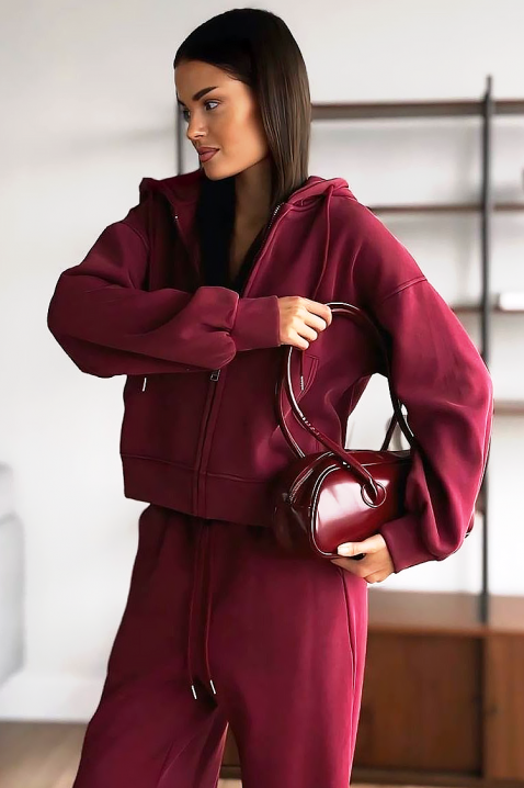 Komplet BOYANSA, Kolor : bordowy, IVET.PL - Modna odzież