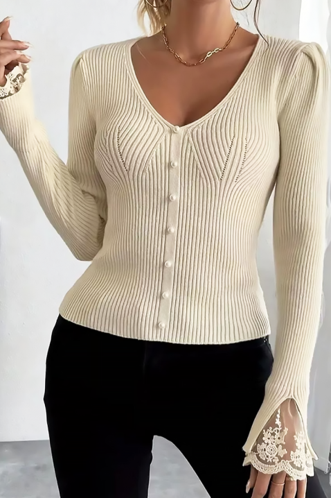 Bluzka ZLOVELDA ECRU, Kolor : ecru, IVET.PL - Modna odzież