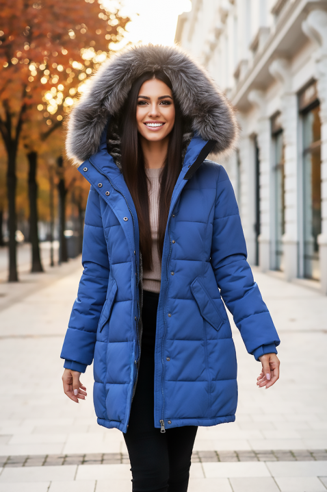 Kurtka DRUVERDA BLUE, Kolor : chabrowy, IVET.PL - Modna odzież