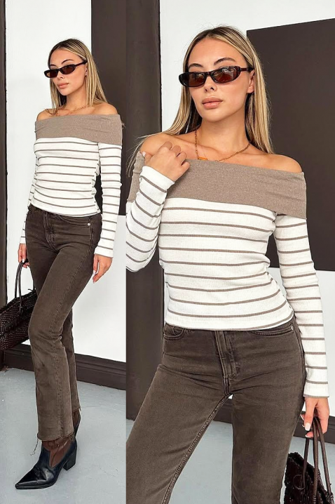 Bluzka PRESTILJA MOCHA, Kolor : mocca, IVET.PL - Modna odzież