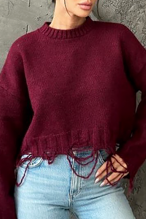 Sweter NEVRINZA BRODO, Kolor : bordowy, IVET.PL - Modna odzież