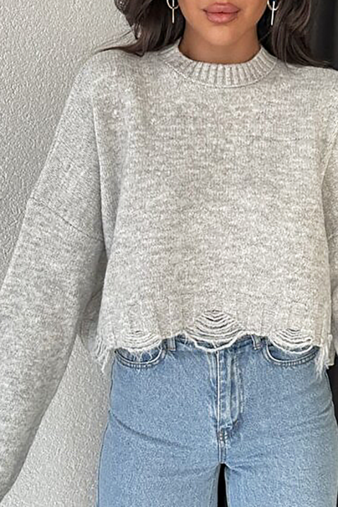 Sweter NEVRINZA GREY, Kolor : szary, IVET.PL - Modna odzież