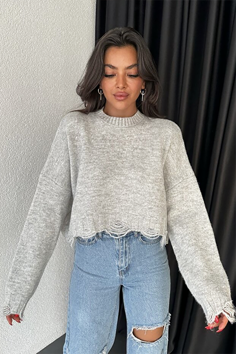 Sweter NEVRINZA GREY, Kolor : szary, IVET.PL - Modna odzież