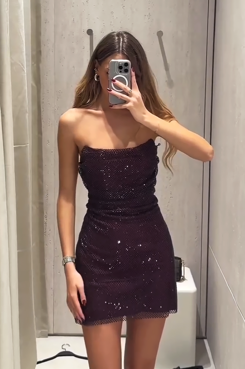 Sukienka ZANVINA, Kolor : fioletowy, IVET.PL - Modna odzież