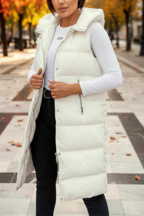 Kamizelka GRENORZA WHITE, Kolor : biały, IVET.PL - Modna odzież