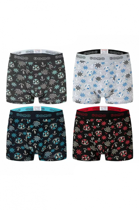 Zestaw czterech sztuk męskich bokserek ZILFIR, Kolor : wielokolorowy, IVET.PL - Modna odzież