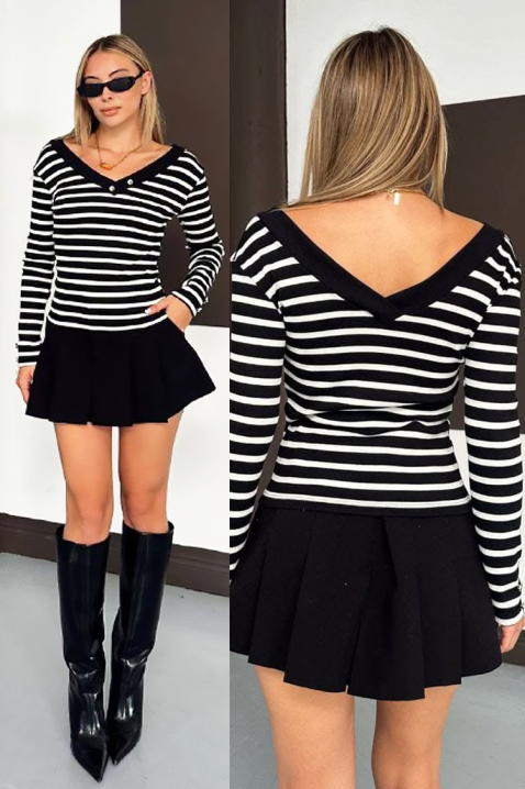 Bluzka FLEONZA BLACK, Kolor : czarny, IVET.PL - Modna odzież