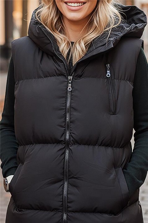 Kamizelka ZORVELZA BLACK, Kolor : czarny, IVET.PL - Modna odzież