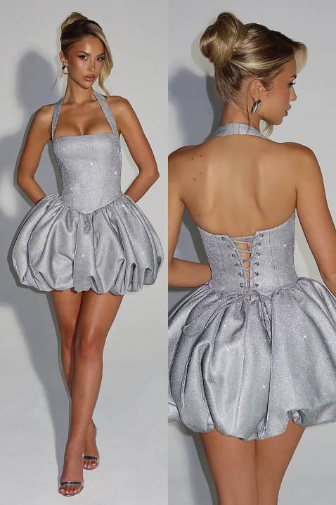 Sukienka LONVINDA SILVER, Kolor : srebrny, IVET.PL - Modna odzież