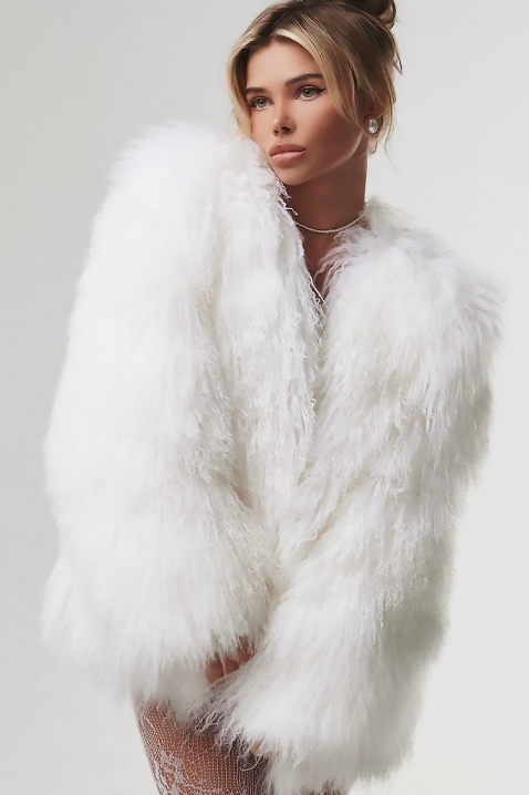 Płaszcz LOLENSIA WHITE, Kolor : biały, IVET.PL - Modna odzież