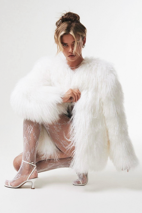 Płaszcz LOLENSIA WHITE, Kolor : biały, IVET.PL - Modna odzież