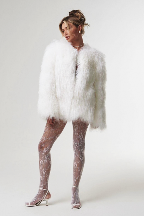 Płaszcz LOLENSIA WHITE, Kolor : biały, IVET.PL - Modna odzież