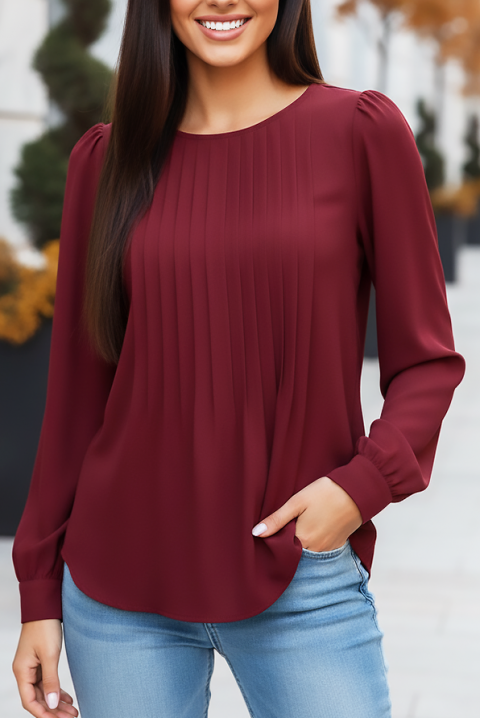 Bluzka TOVILDA BORDO, Kolor : bordowy, IVET.PL - Modna odzież