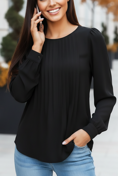 Bluzka TOVILDA BLACK, Kolor : czarny, IVET.PL - Modna odzież
