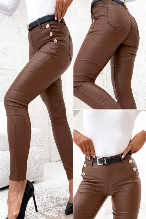 Spodnie TEBRIADA, Kolor : brązowy, IVET.PL - Modna odzież