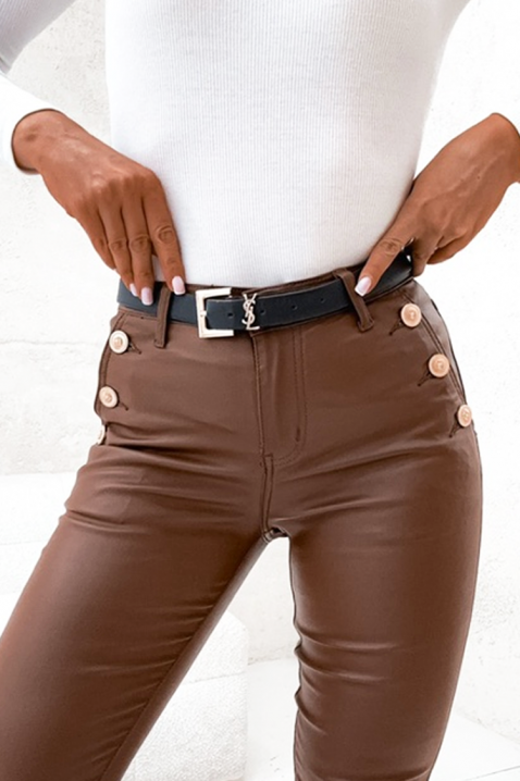 Spodnie TEBRIADA, Kolor : brązowy, IVET.PL - Modna odzież