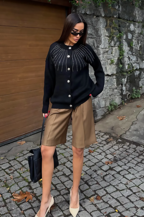 Kardigan KRODELSA BLACK, Kolor : czarny, IVET.PL - Modna odzież