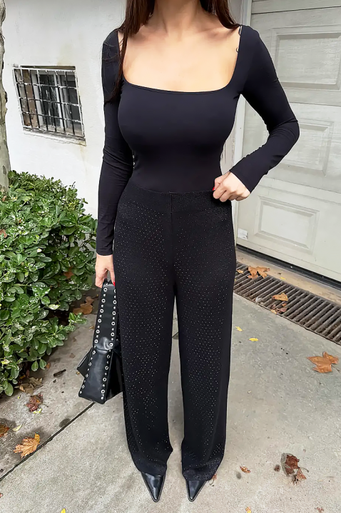 Spodnie DAVERDA BLACK, Kolor : czarny, IVET.PL - Modna odzież