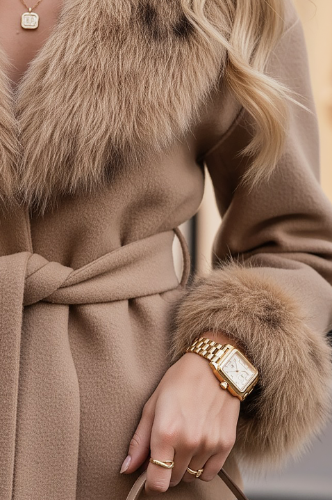 Płaszcz ZARKENZA BEIGE, Kolor :  beżowy, IVET.PL - Modna odzież