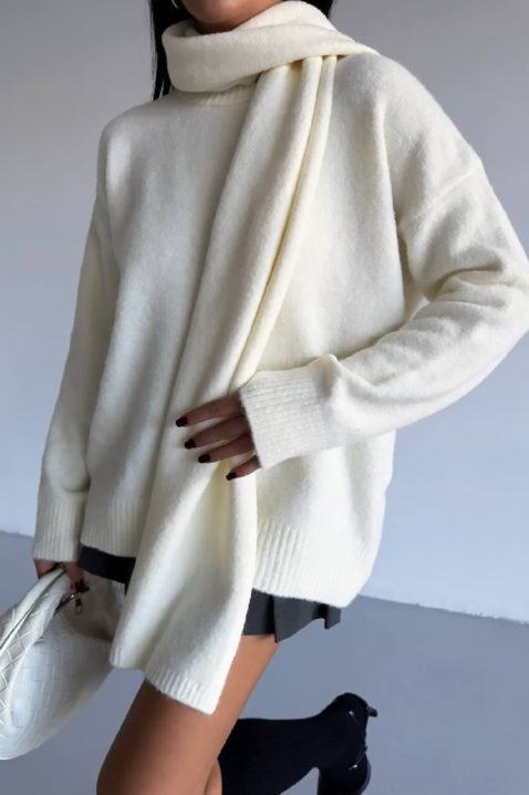 Sweter ERTILODA ECRU, Kolor : ecru, IVET.PL - Modna odzież