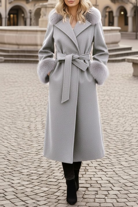 Płaszcz LUXINDA GREY, Kolor : szary, IVET.PL - Modna odzież