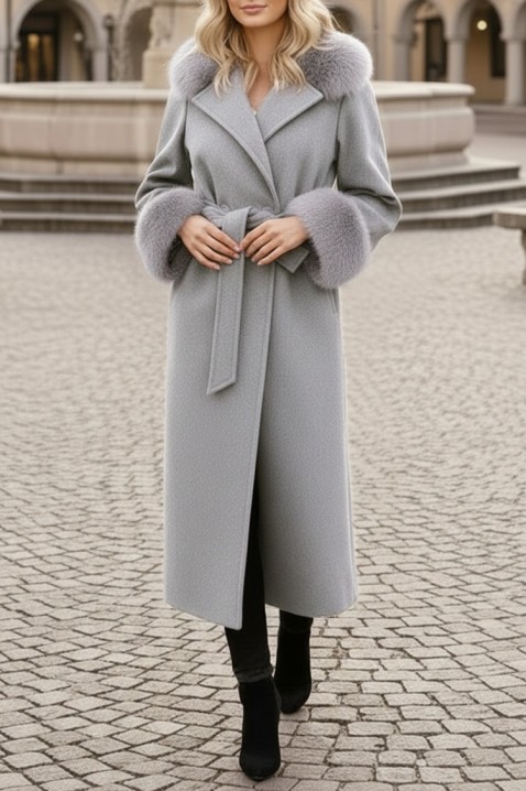 Płaszcz LUXINDA GREY, Kolor : szary, IVET.PL - Modna odzież