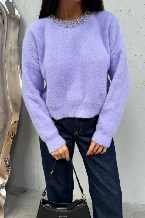 Sweter VANILANZA PURPLE, Kolor : fioletowy, IVET.PL - Modna odzież