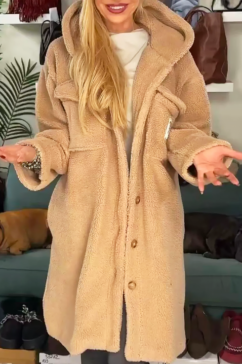 Płaszcz PREVILZA, Kolor :  beżowy, IVET.PL - Modna odzież