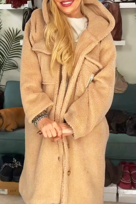 Płaszcz PREVILZA, Kolor :  beżowy, IVET.PL - Modna odzież