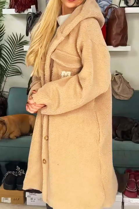 Płaszcz PREVILZA, Kolor :  beżowy, IVET.PL - Modna odzież