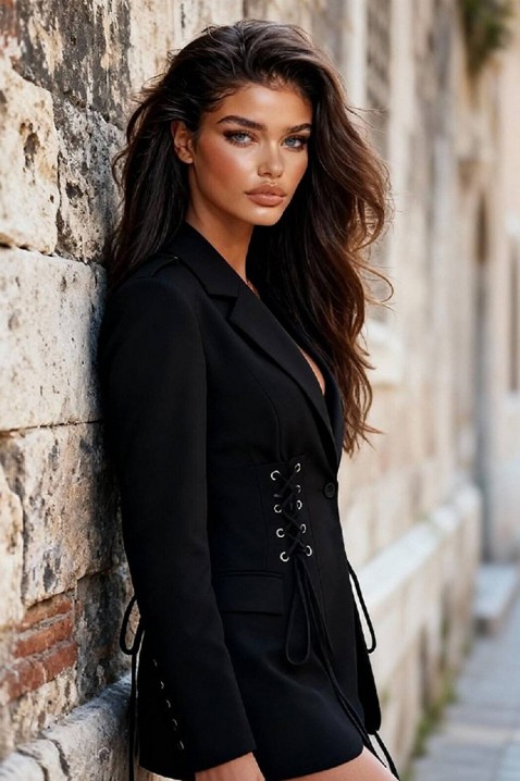 Sukienka-marynarka FLOMERVA, Kolor : czarny, IVET.PL - Modna odzież