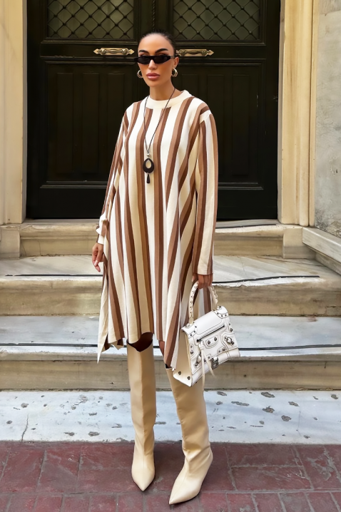 Sukienka MIMONDA BEIGE, Kolor :  beżowy, IVET.PL - Modna odzież